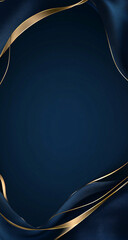 Poster - An advanced dark blue background with a simple gold line border, creating a luxury frame card.

