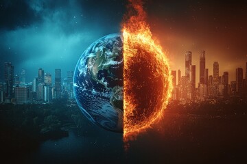 climate summit, global warming, climate catastrophe, stock.