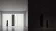 © K-Signature - A surreal contrast between light and dark, illustrating the duality of human emotions and experiences.