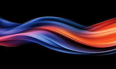 Wall Mural - Abstract background with colorful waves on a black, modern design vector illustration. High quality. Aesthetic background for mobile wallpaper
