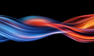 Wall Mural - Abstract background with colorful waves on a black, modern design vector illustration. High quality. Aesthetic background for mobile wallpaper
