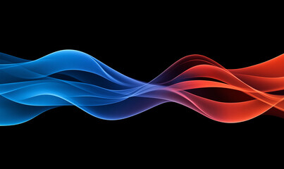 Wall Mural - Abstract background with colorful waves on a black, modern design vector illustration. High quality. Aesthetic background for mobile wallpaper