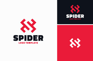 simple letter s as spider modern minimalist logo design