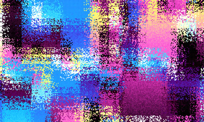 Aufkleber - Vibrant Abstract Art A Colorful Blend of Blues, Pinks, and Yellows, showcasing an engaging and energetic mix of hues that