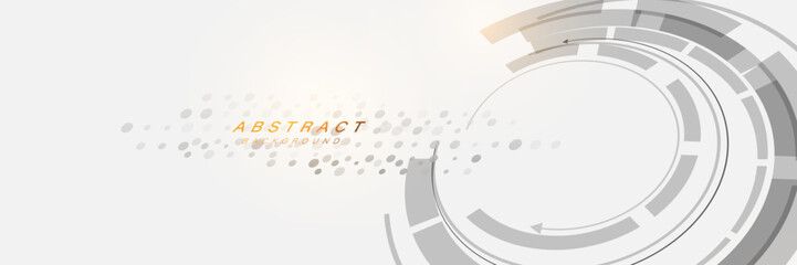Poster - Abstract Technology Background. Circular Tech Pattern