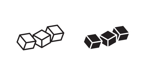 Poster - Sugar flat simple vector symbols illustration.