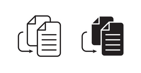 Poster - File transfer flat simple vector symbols illustration.