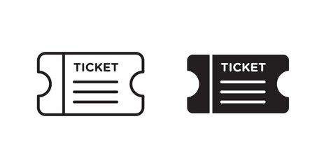 Poster - Event ticket flat simple vector symbols illustration.