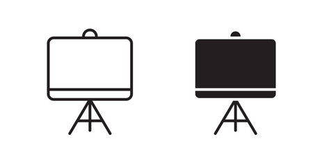 Poster - Presentation screen flat simple vector symbols illustration.