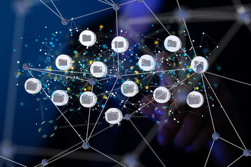 Leinwandbilder - Actionable Analytics Connecting people on the internet