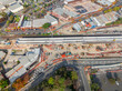 © Austockphoto - Aerial view of the construction of an inner city raised railway link