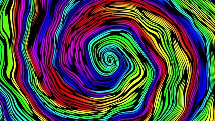 Aufkleber - A Vibrant and EyeCatching Spiral Pattern Showcasing Multicolored Swirls in Its Design