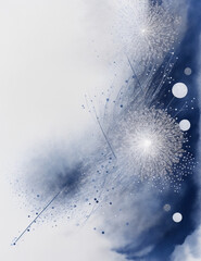 Wall Mural - background - abstract navy blue firework background - Generative AI