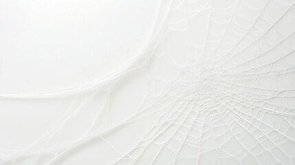 Close-up of an intricate spider web on a clean white background