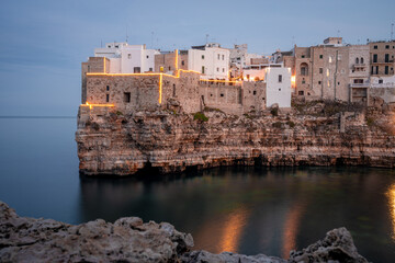 Canvas Print - Polignano a Mare, apulia, Italy. Seascape, Architecture.