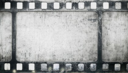 Wall Mural - Vintage Blank Filmstrip Frame Texture with Grain and Scratches for Retro Design, Cinematic Projects, and Photography Backgrounds. Perfect for Creative Editing, Art Projects, and Nostalgic Film Effect