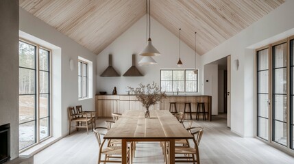 Poster - Modern Minimalist Interior Design of Cozy Dining Space