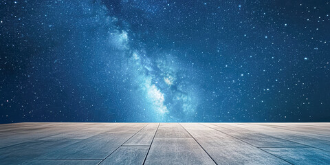 Wall Mural - A starry night sky with a milky way in the middle