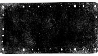 Wall Mural - vintage film strip texture with scratches and distressed grain pattern for retro design and cinemati