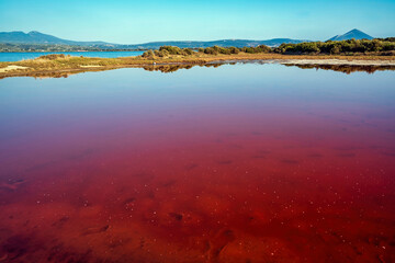 Wall Mural - Vivid Reflection of Gialova Lagoon in Sunshine