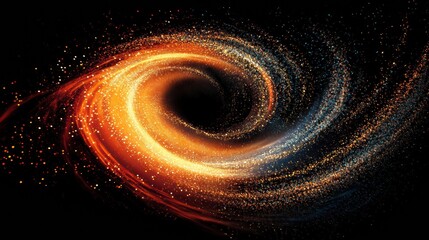 Wall Mural - colorful cosmic swirl of energy and light in deep dark space