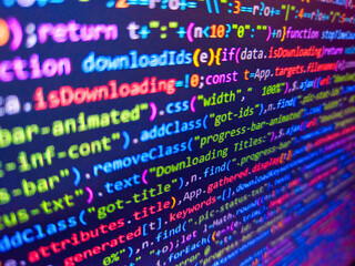 remote work search. 1100101 blau. pink unique background. work of software developer programmer on d