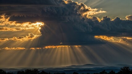 Wall Mural - clouds view 