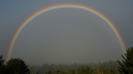 Wall Mural - rainbow in the sky