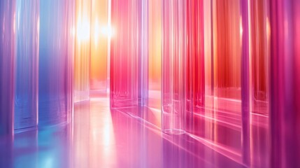 Wall Mural - Colorful abstract background with vibrant vertical lines of purple and pink hues.