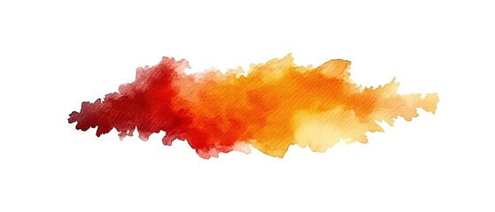 Wall Mural - Colorful watercolor splash in vibrant red, orange, and yellow shades.