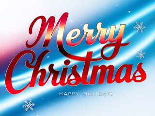 Wall Mural - Merry Christmas Holiday Greeting With Festive Design