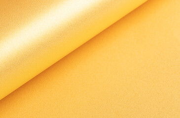 Leinwandbilder - Luxurious yellow paper background with a smooth satin texture and glossy metallic sheen. Bright