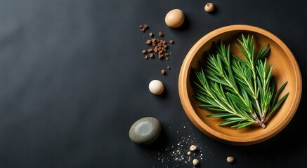 Wall Mural - Exploring natural elements for mindfulness and energy healing through a sacred ritual of self-discovery and holistic wellness