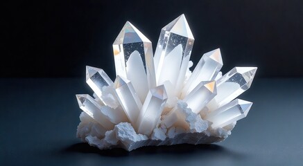 Wall Mural - Crystalline radiance depicting the energy of the universe as it reflects light in a serene, meditative space