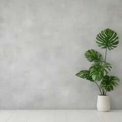 Wall Mural - Elegant indoor plant in minimalist decor setting