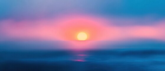 Wall Mural - serene sunset over calm water. ai.