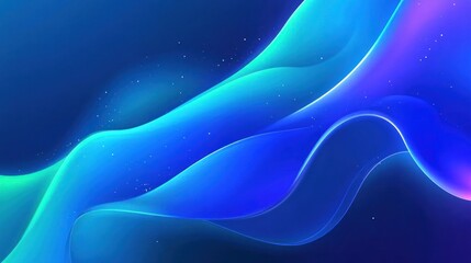 Wall Mural - a vibrant abstract background featuring flowing waves of blue and purple hues.