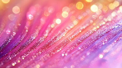 Wall Mural - Abstract pink and purple glitter background with bokeh lights.