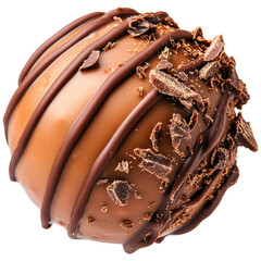 Wall Mural - Deliciously Handcrafted Chocolate Truffle with a Smooth Milk Chocolate Coating and Crunchy Toppings