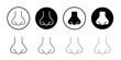 © Latest - Nose icon Thin outline art symbol