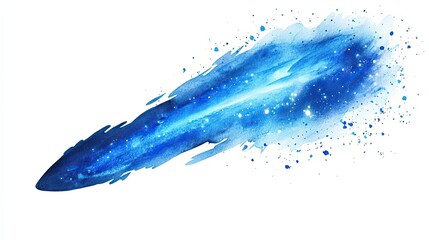 Wall Mural - Abstract Watercolor Galaxy Comet Design