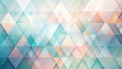 Wall Mural - Abstract Geometric Pattern with Pastel Hues and Triangular Shapes