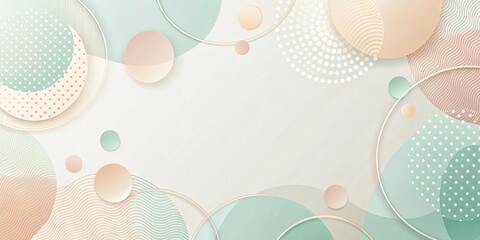 Wall Mural - Elegant Abstract Background with Pastel Circles and Soft Hues