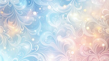 Wall Mural - Elegant Pastel Swirls with Glimmering Lights Background Design