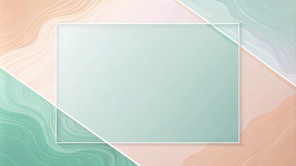 Wall Mural - Abstract Pastel Background with a Central Frame for Text or Images