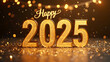 © ivanda - Happy New Year 2025 golden number. Concept of celebration, holiday, and new beginning.