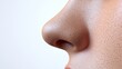 © Chaikit - detailed human nose illustration, natural skin texture details, gentle gradients, clean white environment, medical visualization style, professional anatomical render