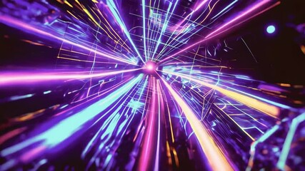 Wall Mural - futuristic design with colorful laser light