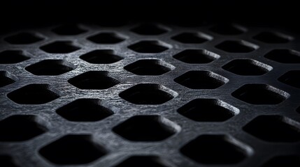 Dark Metal Honeycomb Pattern Abstract Texture