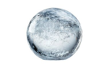 Wall Mural - clear ice sphere on transparent background